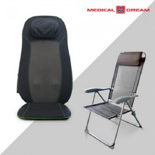 [메디칼드림] 3 in 1 등롤링 바디마사지기+4단계 접이식의자_ KMD-520 + Backplus-1