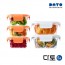 다토 밀폐용기 5호(380ml*3개,600ml*2개)