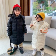 아동 투라인 롱 다운패딩
