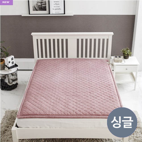 [더조은잠] 마이크로모달 온열DC 탄소섬유매트 싱글 무지핑크