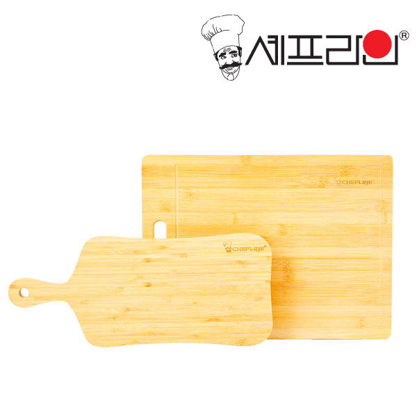 쉐프라인 BABBOO 친환경 도마 2종 SET_핸들도마포함400*300(mm)/400*170(mm)