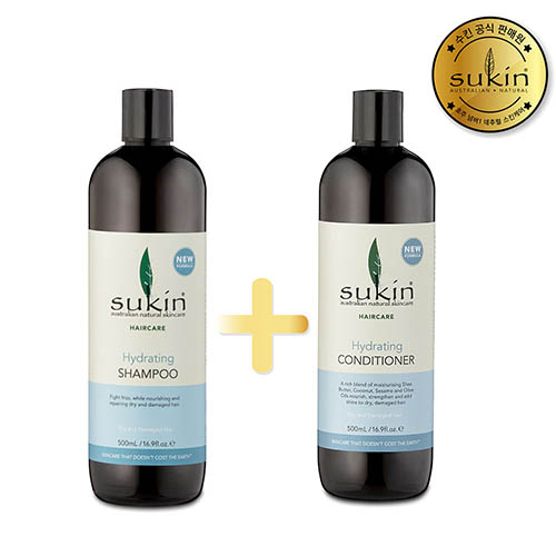수킨 하이드레이팅 샴푸 500ml+컨디셔너 500ml