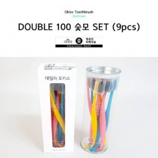오키스 혀클리너 겸용칫솔 세트, BBC 숯모 9pcs/ 색상랜덤