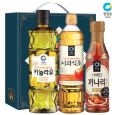 청정원 카놀라유 사과식초 까나리액젓(3종)