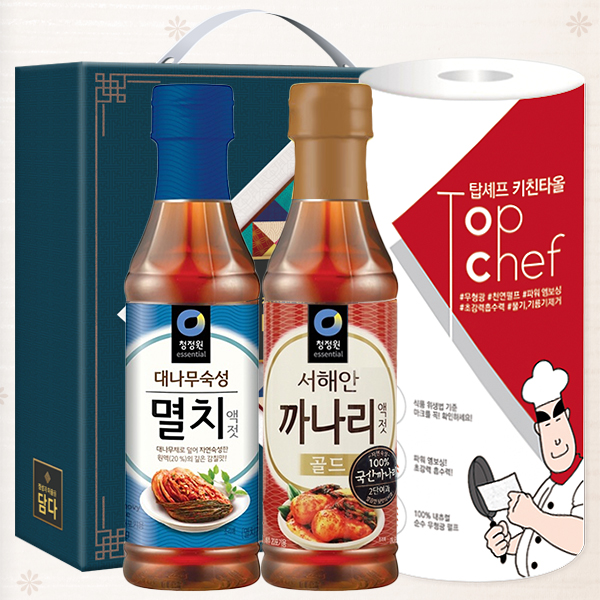 청정원 멸치액젓 까나리액젓 키친타올(3종)