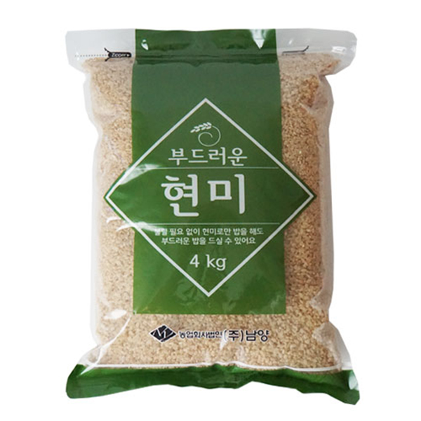 국내산 부드러운 현미 4kg(1봉지)