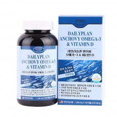 데일리플랜 엔쵸비오메가3 & 비타민D (1,306mg x 180캡슐) / 6개월分