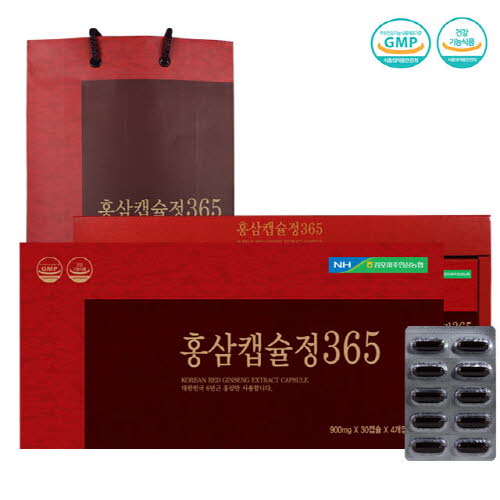 김포파주인삼농협 홍삼캡슐정365 (90mgX30캡슐X4개입)