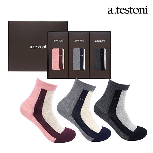 아,테스토니 세로컬러브로킹 여성양말 3족세트 ISSTW30031