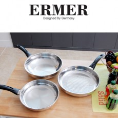 에머 스텐레스 IH 후라이팬 3종(무코팅) (24cm 후라이팬 + 28cm 후라이팬 + 28cm 궁중팬 )