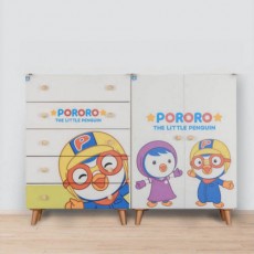 뽀로로 2D 베이비장 세트 옷장+서랍장