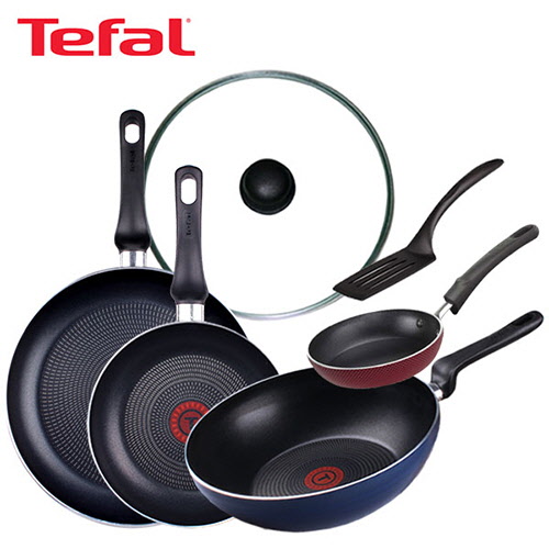 [테팔] 스페셜 프라이팬 실속 구성 3P+파워블루 멀티팬 28cm+미니팬 12cm+유리뚜껑 28cm  TFC-EL08STPBWGEP12