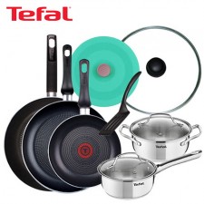 [테팔] 스페셜 프라이팬 실속 구성 3P+그래픽 단청 프라이팬 30cm+스페셜 스텐 냄비 2종+유리뚜껑 28cm+실리콘 멀티뚜껑 22cm  TFC-EL08STGD30GLES6P8SM22