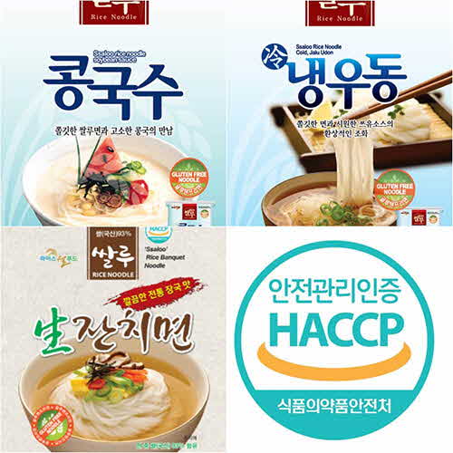 쌀루면 세트상품[콩국수(4BAG)+냉우동(4BAG)+잔치면(4BAG)]
