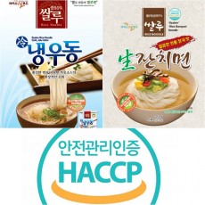 쌀루면 세트상품[냉우동(6BAG)+잔치면(6BAG)]