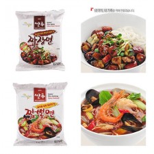 쌀루면 세트상품[짜장면(6BAG)+짬뽕면(6BAG)]