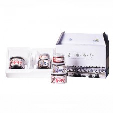 전남완도 저염식 특허간장 남해애찬 행복선물세트2호( 돌게장 500g + 전복장 250g + 고추장굴비 100g )(냉장)