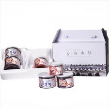 전남완도 저염식 특허간장 남해애찬 감사선물세트4호( 꼬마전복장 250g + 새우장 250g + 고추장굴비 250g )(냉장)
