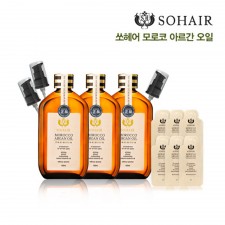 쏘헤어 모로코 아르간 오일 3개 세트 (100㎖3병,펌프3개,샘플6개)