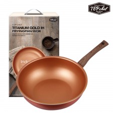 탑셰프 티타늄골드IH궁중팬28cm 1P