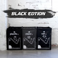 유로파크 크릉이 대용량 분리수거함 3종(블랙)45cm