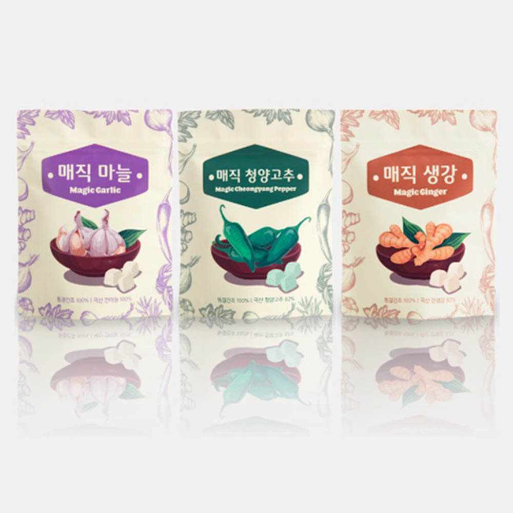 동결건조 매직 마늘,생강,청양고추 3종세트