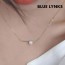 블루링스 TAH 실버 S925 라인 센터 진주 목걸이 BLM-TAH01