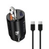 엑스트라 MX470 초고속 PD USB-A 듀얼 차량용 충전기(매립형/블랙)