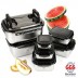 GGS 스테인레스 밀폐용기 직사각형 6PC (850ml(2P),1,800ml(2P),3,800ml(2P))