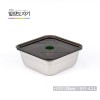 밀양도자기 스텐사각 밀페 김치통 1종 (2pcs)