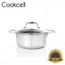 [Cookcell] 쿡셀 통3중 싱글 코팅 블랙에디션 IH 양수냄비 16cm / 품번 : 06024