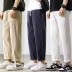 남성 밴딩바지 린넨 마 여름 슬랙스 팬츠 4색상 택1