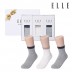 엘르 숙녀 일반목 아가힐무늬 양말 3족 세트 EE21743