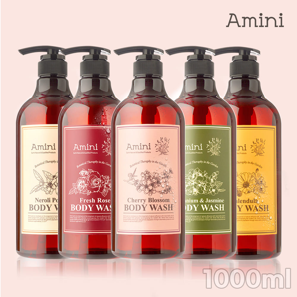 [아미니] 플라워테라피 바디워시 1000ml