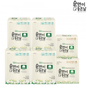 샐리의 법칙 순면이좋은날 중형12p 4팩+롱라이너18p 2팩