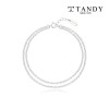 [TANDY] 탠디 실버925 여성용 마르게리타 눈꽃컷팅체인 두줄팔찌 TDB507