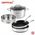 해피콜 통3중 더블 스퀘어 프로 IH 혼합 4종 B세트 (28F+28SF+24P+24ST) HSP-M4종B