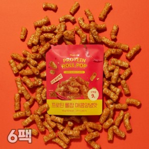 [푸드렐라] 프로틴 롤팝 매콤 양념 40g x 6팩