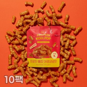 [푸드렐라] 프로틴 롤팝 매콤 양념 40g x 10팩