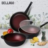 [DELLAGO] 델라고 와인 인덕션(IH)겸용 프라이팬&냄비 4종세트(프라이팬28cm+궁중팬28cm+양수냄비 28cm+유리뚜껑 28cm)