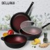 [DELLAGO] 델라고 와인 인덕션(IH)겸용 프라이팬&냄비 4종세트(프라이팬28cm+궁중팬28cm+양수냄비 28cm+유리뚜껑 28cm)