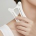 [마노컵] 국내 생산 세라믹 괄사 얼굴 승모근 림프 바디 마사지기 (그레이)