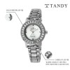 [TANDY] 탠디 럭셔리 여성용 쥬얼워치(스와로브스키 식입) T-4034 실버