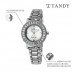 [TANDY] 탠디 럭셔리 여성용 쥬얼워치(스와로브스키 식입) T-4034 실버