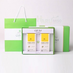 네츄럴메이드 프로폴리스 선물세트 [프로폴리스 앤 아연 (90캡슐x2병)] /쇼핑백