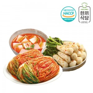 한끼식당 우리 농산물 100% 김치 알찬 3종세트(포기김치1kg,고추씨총각김치1kg,나박김치1kg)