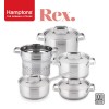 [Hamptons] 독일 햄튼 REX 3중 바닥 인덕션 냄비 4종세트 9P