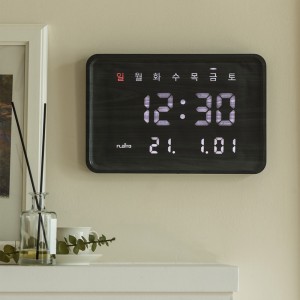 플라이토 우드 루이스 인테리어 LED 벽시계 36cm