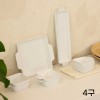 [케어프린] 세라믹 나눔 접시 볼 플레이팅 정사각 4구 나눔접시세트(5P)