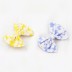 [개과천선] 프리지아 강아지 헤어 삔 고급 애견 악세서리 플라워 패턴 패브릭 리본 포인트